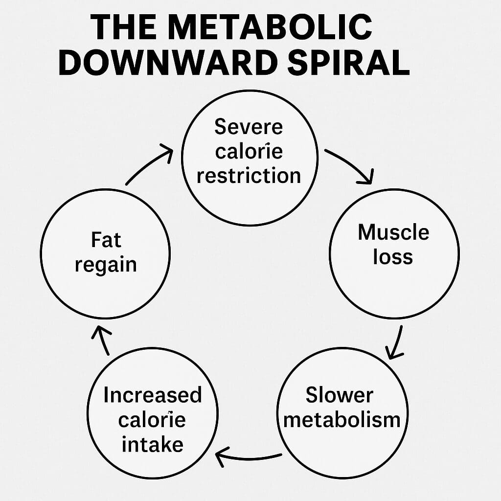 Metabolic damage cycle from GLP-1 muscle loss and weight regain
